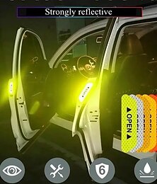 cheap -Rainbow / Red(4PCS) / Green(4pcs) Car Stickers Common / Individuality Door Stickers Warning Signs Reflective Stickers