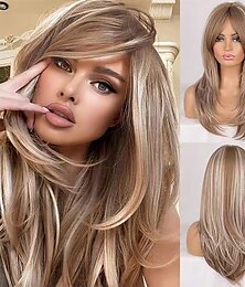 cheap -Remy Human Hair 13x4 Lace Front Wig Free Part Brazilian Hair Body Wave Black Blonde Wig 130% Density with Baby Hair  Pre-Plucked For wigs for black women Long Human Hair Lace Wig