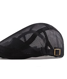billiga -Herr Platt mössa Newsboy-keps Newsboy hatt Svart Djupblå Polybomull Resor Strandstil Utomhus Semester Slät Justerbara Mode