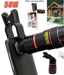 cheap -Universal 8X Zoom Cell Phone Lens External Mobile Phone Camera Lens Clip Telescope Micro Camera Lens for iPhone Xiaomi Redmi