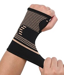 cheap -Copper Wrist Compression Sleeves, Comfortable and Breathable for Arthritis, Workout, Carpal Tunnel, Wrist Support for Women and Men