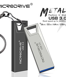 economico -usb 3.0 ad alta velocità in metallo flash drive 32 gb 64 gb 128 gb pendrive penna usb impermeabile mini memory stick con portachiavi