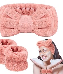 economico -3 pezzi fascia per il lavaggio del viso e set di cinturini da polso, fascia morbida per trucco per la cura della pelle fasce per la cura della pelle asciugamani da polso cinturini da polso per il
