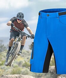 baratos -Homens Retalhos Bermudas para MTB Moto Shorts largos Bermudas para MTB Ciclismo de Montanha Ciclismo de Estrada Esportes Tapete 3D Secagem Rápida Pavio Humido Respirável Preto Verde Tropa Roupa Roupa