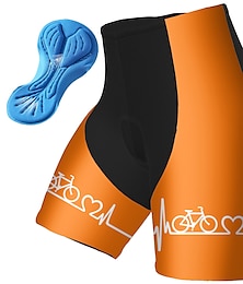 abordables -Homme Cuissard Velo Cyclisme Vélo Short rembourré / Chamois Bas VTT Vélo tout terrain Vélo Route Des sports Graphic La peau 3 densités Respirable Séchage rapide Evacuation de l'humidité Noir Jaune