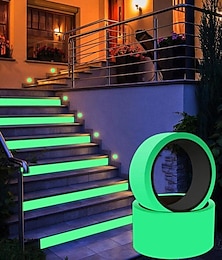 abordables -1 rouleau de ruban lumineux 3m ruban auto-adhésif vision nocturne lueur dans l'obscurité avertissement de sécurité scène de sécurité rubans de décoration pour la maison