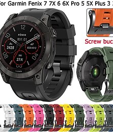 economico -Cinturino per orologio  per Garmin Fenix 7 7X 6 6X Pro Epix Pro 47mm 51mm Instinct 2X Approach S70 47mm S62 S60 Forerunner 955 945 Epix Marq Descent Quatix 22mm 26mm Silicone Sostituzione Cinghia