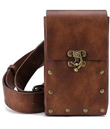 abordables -ceinture pochette taille sac fanny pack médiéval steampunk renaissance rétro vintage support de téléphone portable étui porter ceinture sac à main poche