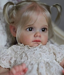 cheap -22 inch Reborn Doll Baby & Toddler Toy Reborn Toddler Doll Doll Reborn Baby Doll Baby Baby Girl Reborn Baby Doll Newborn lifelike Gift Hand Made Non Toxic Vinyl W-2142JS with Clothes and Accessories