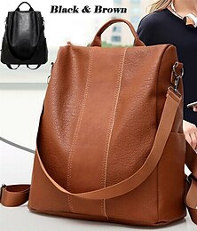 cheap -Men's Women's Handbag Nylon PU Leather Daily Holiday Zipper Adjustable Large Capacity Waterproof Solid Color Black Brown