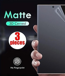 economico -3 pezzi Protezione schermo Per Samsung Galaxy S24 Ultra Plus S23 S22 S21 S20 Plus Ultra S10 Note 20 Ultra 10 Plus S25 Ultra TPU idrogel Satinato Anti Bolle Anti-impronte Ultra sottile Anti-graffi