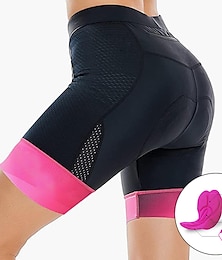 cheap -21Grams Women's Cycling Shorts Bike Padded Shorts / Chamois Bottoms Mountain Bike MTB Road Bike Cycling Sports Patchwork 3D Pad Breathable Quick Dry Moisture Wicking Black White Spandex Clothing