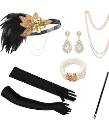 preiswerte -1920er 1930er Outfits Zubehörset Hochzeitsgast Damen Hochzeitsempfang Junggesellinnenabschiedsparty 1 Armband Handschuhe Ohrringe Ganzjahres