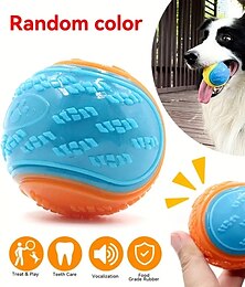 ieftine -1 bucăți jucărie cu minge pentru câine jucărie scârțâitoare pentru câine jucărie de mestecat cățeluș jucărie molară câine jucării interactive culori aleatorii