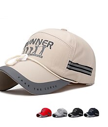 economico -Per uomo Cappellino da baseball Cappello da camionista Nero Rosso Poliestere Striscia riflettente Viaggi Stile da spiaggia Esterno Da mare Liscio Regolabile Antivento