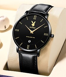 abordables -reloj de hombre calendario reloj de cuarzo de moda de negocios simple reloj de hombre resistente al agua