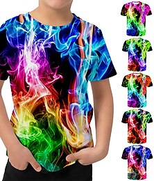cheap -Kids Boys T shirt Tee Crewneck Short Sleeve Graphic 3D Print Children Tops Spring Summer Active Fashion Daily Outdoor Regular Fit 3-12 Years