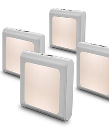 halpa -kytke himmennettävä led-yövalo automaattisella hämärästä aamunkoittoon -tunnistimella pehmeät lämpimänvalkoiset yövalot eteiseen makuuhuoneeseen, lastenhuoneeseen keittiön portaikkoon