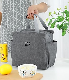 abordables -bolsa de almuerzo bolsa de almuerzo aislada bolsa de asas reutilizable caja de almuerzo para hombres y mujeres, bolsa de refrigeración térmica ideal para el trabajo, la escuela, la oficina, los viajes
