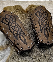 cheap -Punk & Gothic Medieval Renaissance 17th Century Cosplay Costume Armor Masquerade Wristband Arm Guards Warrior Knight Ritter Viking Crusader Celtic Knight Men's Archery Halloween Performance Party