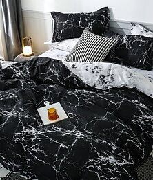 preiswerte -2/3-teiliges Bettwäscheset mit gebürstetem Aufdruck, bestehend aus 1 Bettbezug, 1 Kissenbezug oder 2 Kissenbezügen für Twin/Full/Double/Queen/King