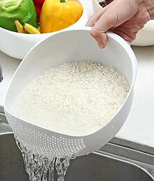 olcso -1db többfunkciós konyhai mosogatókosár mosdó: kényelmes funkciók rizs mosásához, víz leeresztéséhez & több - tökéletes minden konyhai használatra!