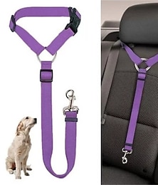 رخيصةأون -الكلب الحيوانات الأليفة مقعد السيارة حزام الرصاص حزام المقعد الخلفي حزام قابل للتعديل الكلب حبل حزام المقعد