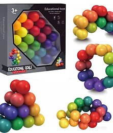 abordables -Débloquez votre puzzle de boule de décompression déformable Brain Power - Boule de cube bricolage pour soulager le stress