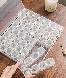 economico -1 pz portatile trasparente contenitore di monili orecchini collana orecchino piatto scatola di immagazzinaggio di colore piccolo e squisito orecchini scatola anti ossidazione