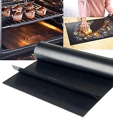cheap -3pcs Reusable Non-stick BBQ Grill Mat 0.08mm Thick PTFE Barbecue Baking Liners Cook Pad Microwave Oven Tool DropShip