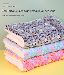 お買い得  -ソフトフランネル厚みのあるペットソフトフリースパッドペットブランケットベッドマット犬用猫ソファクッションベッド猫用保温スリーピングカバー