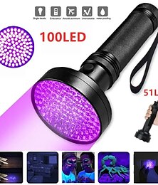 economico -Torce LED LED emettitori Automatico Modalità di illuminazione pile incluse Portatile Nuovo design Duraturo Uso quotidiano 51 led Colore della luce