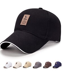 cheap -Men's Unisex Baseball Cap Trucker Hat Black White Polyester Travel Beach Outdoor Vacation Plain Adjustable Sunscreen Breathable Fashion