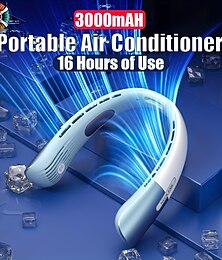 abordables -Ventilateur de cou suspendu sans pales – Ventilateur de refroidissement rechargeable 4000mAh pour une utilisation en extérieur pendant l'été avec circulation d'air froid