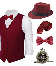 preiswerte -Retro Vintage Goldene Zwanziger 1920er Outfits Weste Panamahut Der große Gatsby Gentleman Mode Kostüm Herren Weihnachten Halloween Karneval Abschlussball Junggesellinnenabschiedsparty Festival