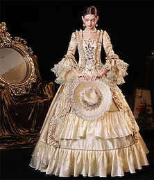 Χαμηλού Κόστους -Γλυκιά Λολίτα Γκόθικ Ροκοκό Βικτοριανό Μεσαίωνα Φορέματα Κοστούμι πάρτι Φόρεμα χορού Πριγκίπισσα Σαίξπηρ Ευγενής κυρία Νυφικό Γυναικεία Συμπαγές Χρώμα Βραδινή τουαλέτα Απόκριες