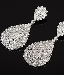 cheap -Women's Drop Earrings Earrings Pear Cut Drop Stylish Luxury Elegant Romantic Sweet Earrings Jewelry Silver / Gold For Party Anniversary Gift Prom Promise 1 Pair