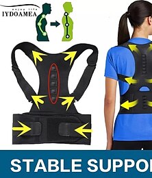 cheap -Unisex Back Brace Posture Corrector, Magnetic Lumbar Back Support Belt For Back Pain Relief (Order A Size Up)