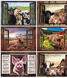 preiswerte -Tierwandbilder auf Leinwand, Bauernhof, Kühe, Leinwanddrucke und Poster für Wohnkultur ohne Rahmen