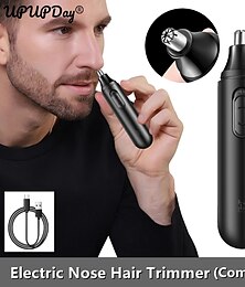 זול -גוזם שיער באף שערות אוזניים נחיריים הסרה חשמלית מכונת גילוח קוצץ גוזם לגברים בבטחה אפילטורים לטעינת usb