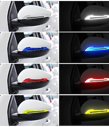 cheap -2pcs Reflective Car Stickers Rearview Mirror Reflective Protection Stickers Decals Safety Warning Anti-collision Universal Car Exterior Accessories