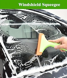 abordables -Raclette en silicone super flexible lame d'eau automatique essuie-glace raclette de douche long manche pour fenêtre de pare-brise de voiture