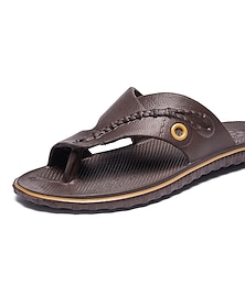 ieftine -Bărbați Papuci & Flip-flops Papuci Sandale de moda Papuci flip-flop Papuci de plajă Casual Stiluri de Plajă Zilnic EVA Respirabil Loafer Negru Albastru Maro Vară Primăvară