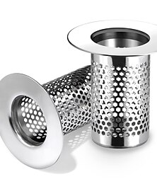 ieftine -1 sită de scurgere pentru chiuveta de baie, filtru de scurgere poros cilindric mic de 1,1 inchi, sită de scurgere din oțel inoxidabil premium, filtru pentru păr și ornamente mici, potrivite pentru