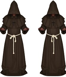 economico -Punk & Gotico Medievale Rinascimento Cappotto Abbigliamento esterno Tinta unita Costume Per uomo Fantasia Feste Adulti Cappotto