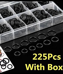 billige -225stk gummi o-ring skivetetninger sortiment sort for bil 18 størrelser