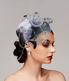 Χαμηλού Κόστους -φτερό / δίχτυ fascinators καπέλο kentucky ντέρμπι / πέπλα κλουβί πουλιών με 1 τεμάχιο γάμου / πάρτι / βράδυ / γυναικεία κεφαλή