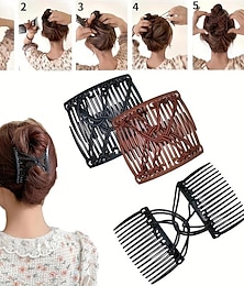 abordables -4 pièces élastique peigne à cheveux insérer peigne polyvalent pince à cheveux femme mode chapeaux cheveux accessoires pour femmes