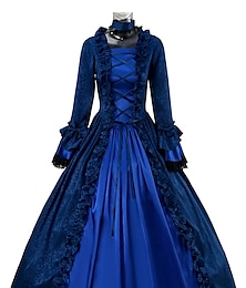 Χαμηλού Κόστους -Ροκοκό Βικτοριανό 18ος αιώνας Vintage Φόρεμα Φορέματα Κοστούμι πάρτι Χορός μεταμφιεσμένων Φόρεμα χορού Μαρία Αντωνιέτα Μεγάλα Μεγέθη Γυναικεία Κοριτσίστικα Δαντέλα Φιόγκος Βραδινή τουαλέτα Απόκριες