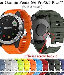 billige -Klokkerem til Garmin Fenix 7 7X 6 6X Pro Epix Pro 47mm 51mm Instinct 2X Approach S70 47mm S62 S60 Forerunner 955 945 Epix Marq Descent Quatix 22mm 26mm Silikon Erstatning Stropp Justerbar Sportsrem